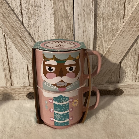 Peppermint & Pine Stacked Nutcracker Mugs - Picture 1 of 8